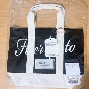 Herlipto 토트백 캔버스 미니 토트 블랙