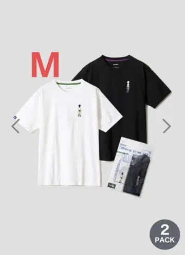 [그라니프] M 곤&키루아 헌터헌터 2팩 아이콘T셔츠