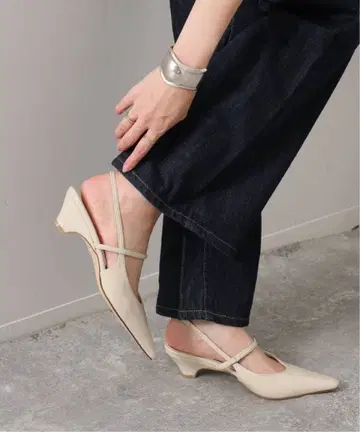 LE TALON 4cm 프렌치 스퀘어 슬링백