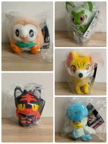포켓몬 30주년 제일복권 D상 카로스 지방 여행의 3마리 봉제 인형 푸호꼬
