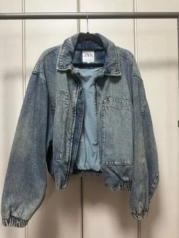 ZARA 데님 자켓 집업 크롭 기장