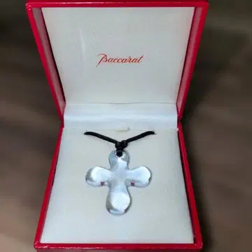 [ 새상품급 ] Baccarat 크리스탈 크로스 목걸이