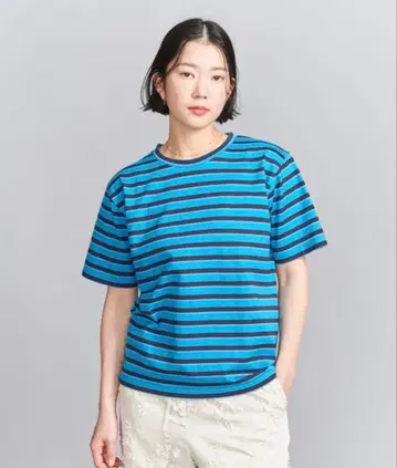 코튼 보더 T셔츠 BEAUTY&YOUTH UNITED ARROWS