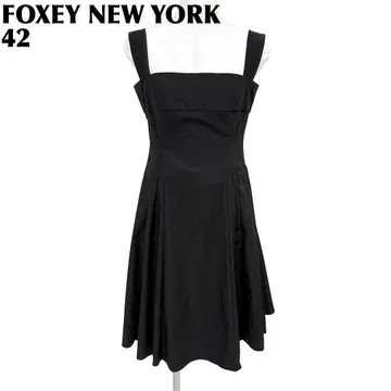 [ 새상품급 ] FOXEY NEW YORK 슬리브리스 원피스 42 블랙