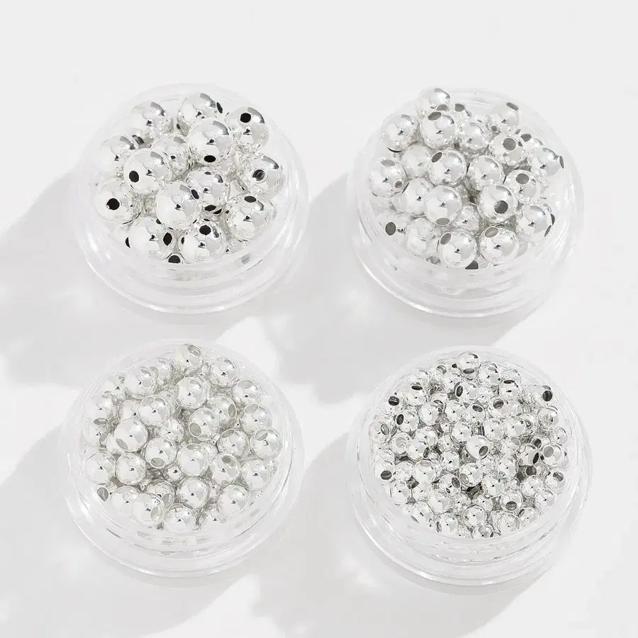 2.5mm 누름볼 은색 100개 DIY 팔찌 목걸이 부자재
