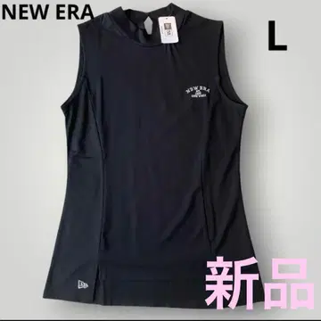 [ 새상품 L ] NEWERA 슬리브리스 모크넥 셔츠 블랙