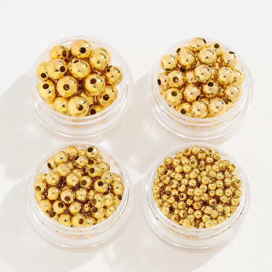 2.5mm 누름볼 금색 100개 DIY 팔찌 목걸이 부자재
