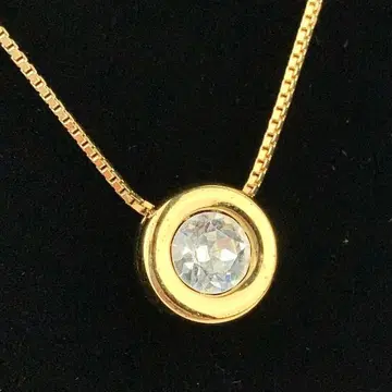 스와로브스키 1알 큐빅 목걸이 골드 컬러 SWAROVSKI