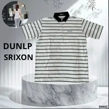 마쓰야마 히데키 애용 브랜드 Srixon 골프 피케 셔츠 보더 넉넉한 LL