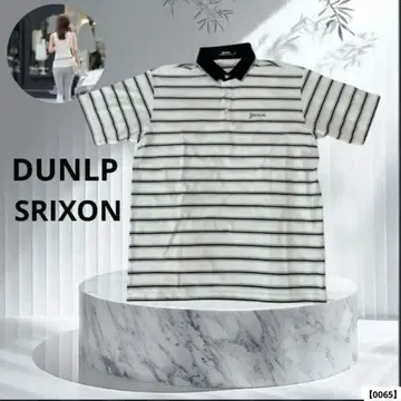 마쓰야마 히데키 애용 브랜드 Srixon 골프 피케 셔츠 보더 넉넉한 LL