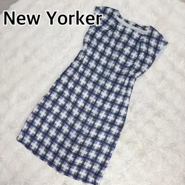 새상품급 NEW YORKER 체크 무늬 무릎 기장 원피스 여름 썸머 출퇴근