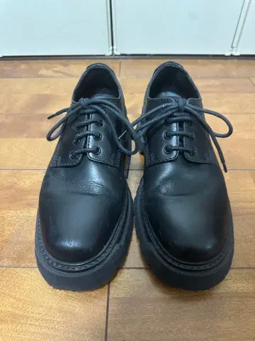 ZARA 남성용 블랙 가죽 레이스업 슈즈