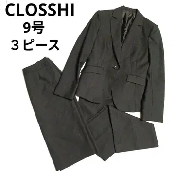 CLOSSHI 3종 세트 수트 셋업 블랙 9호 스트라이프