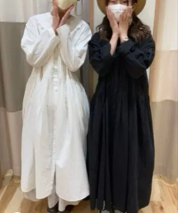 미사용 새상품 sm2 옷깃 달린 핀턱 원피스