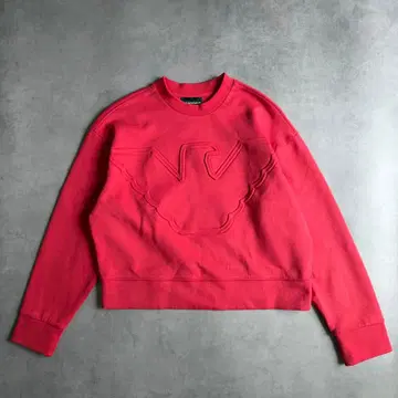 새상품급 EMPORIO ARMANI 엠보싱 로고 맨투맨 레드