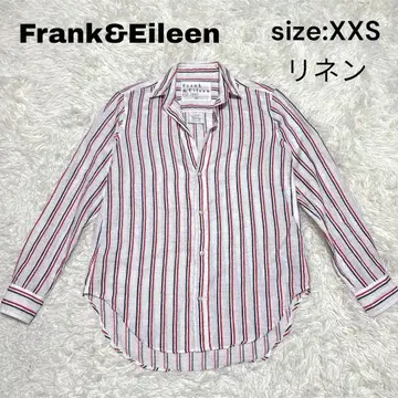 Frank&Eileen 린넨 셔츠 XXS 스트라이프 린넨 통기성