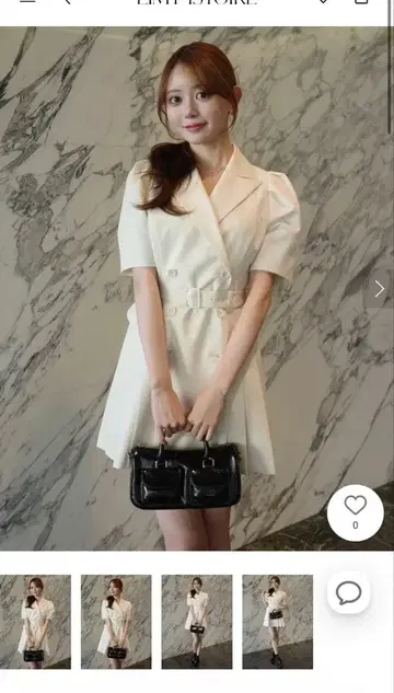 Eimy 트렌치 미니 원피스 36 화이트