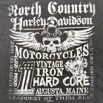 Harley-Davidson t셔츠 양면 프린트 빅 프린트 원 포인트