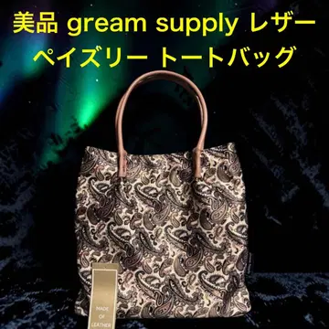 새상품급 gream supply 토트백 가죽 페이즐리 무늬 올 패턴