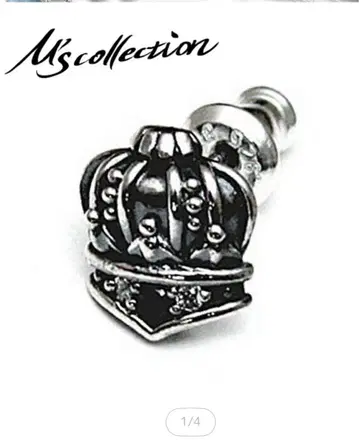 M's collection 크라운 모티브 실버 귀걸이