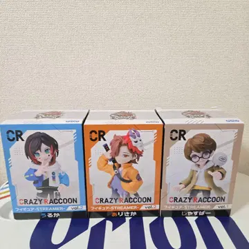 Crazy Raccoon 피규어 3체 세트