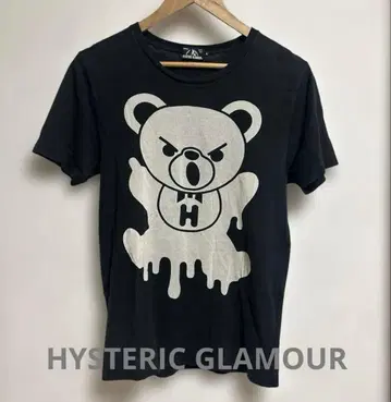 HYSTERIC GLAMOUR 곰 그래픽 T셔츠 S 블랙