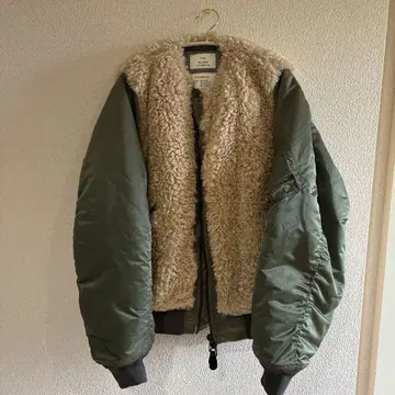 HYKE FAUX SHEARLING TYPE MA-1 JACKET 2