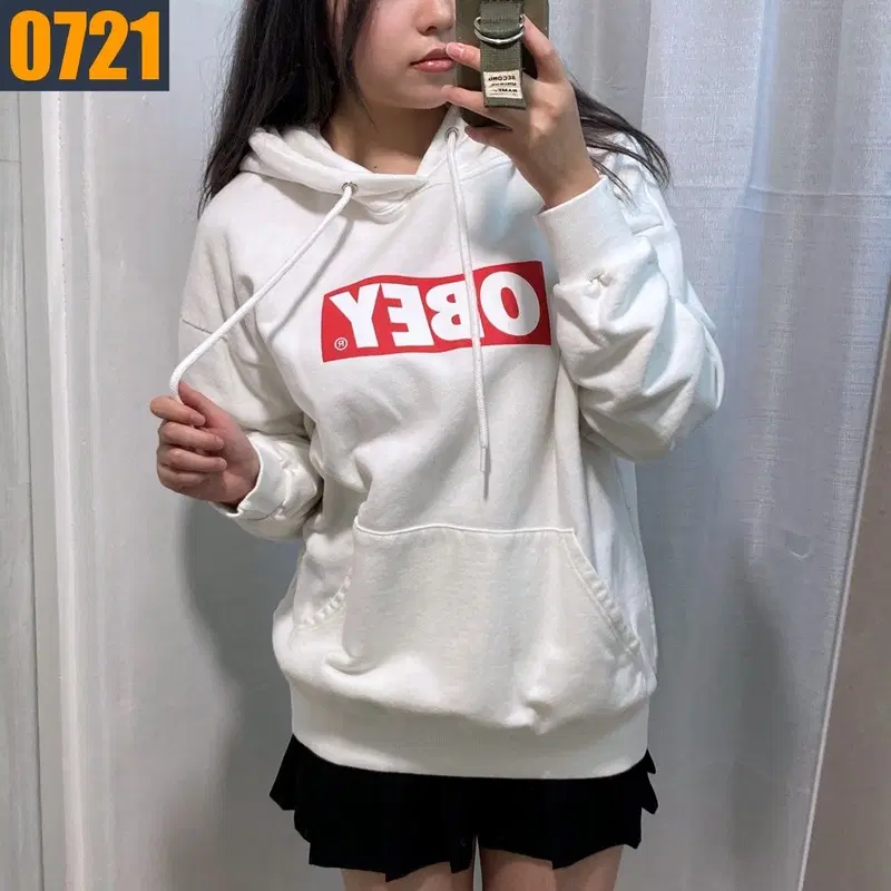 100 오베이 후드 티셔츠