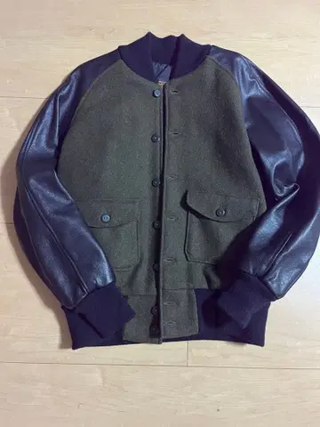 SKOOKUM 바시티 자켓 38 USA제 울 가죽