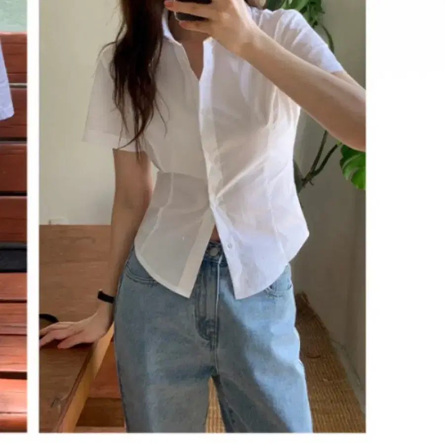 (새상품) 아이보리 반팔셔츠