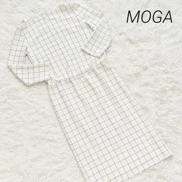 MOGA 모가 윈도우 체크 원피스 레이어드 일본제 세탁 가능