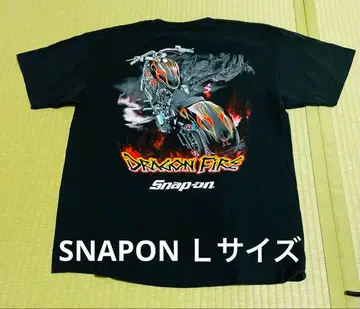 SNAP ON 스냅온 T셔츠 L사이즈 백 프린트 블랙