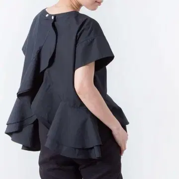 yori 백 플레어 블라우스 블랙 블랙 yori