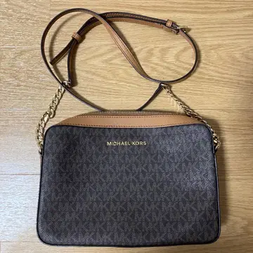 MICHAEL KORS 제트 세트 숄더백 브라운 사선 가케