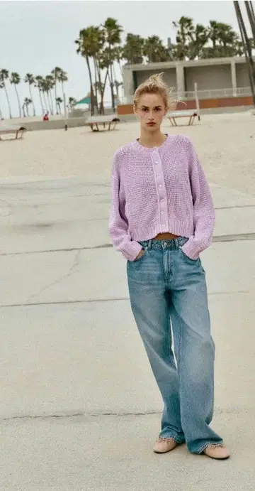 ZARA 청키 니트 가디건