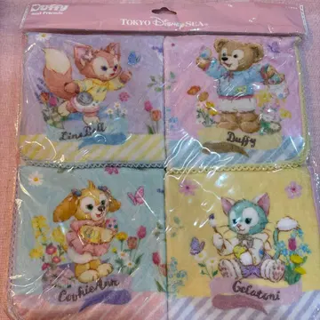 도쿄디즈니씨 Duffy and Friends 미니 타월 4개
