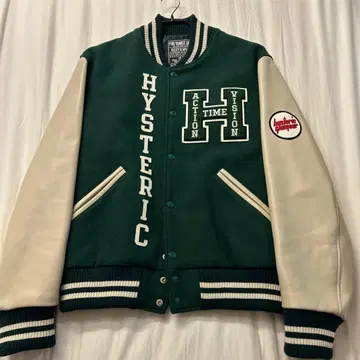 HYSTERIC GLAMOUR 바시티 자켓 남성용 그린