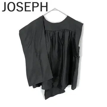 조셉 JOSEPH 슬리브리스 블라우스 실크 보타이 블랙