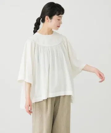 칸타 자수 절개 블라우스 카구레