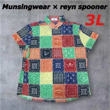 Munsingwear reyn spooner 올 패턴 피케 셔츠 3L 콜라보