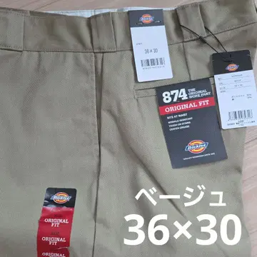 [ 미사용 새상품 ] 디키즈 874 36x30 워크 팬츠 베이지