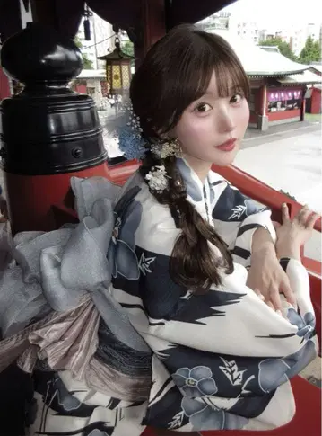 GRL 그레일 꽃무늬 유카타 세트 ( gi1527 )