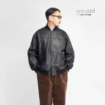 yoused Leather Stadium Jumper