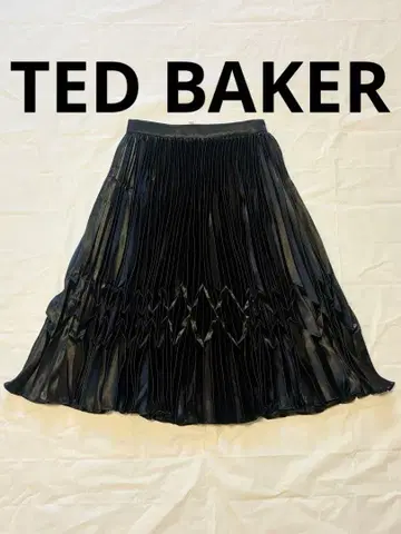 TED BAKER 테드베이커 블랙 무릎 기장 플리츠 스커트 0 S 새상품