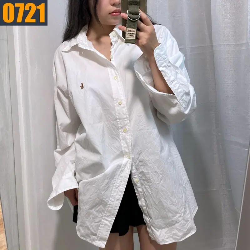 100 POLO 폴로 랄프로렌 오버핏 화이트 셔츠