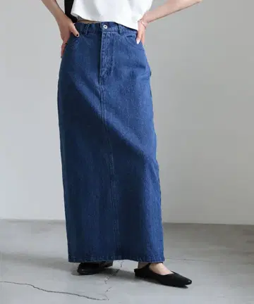 데님 롱 스커트 타이트 스커트 select MOCA