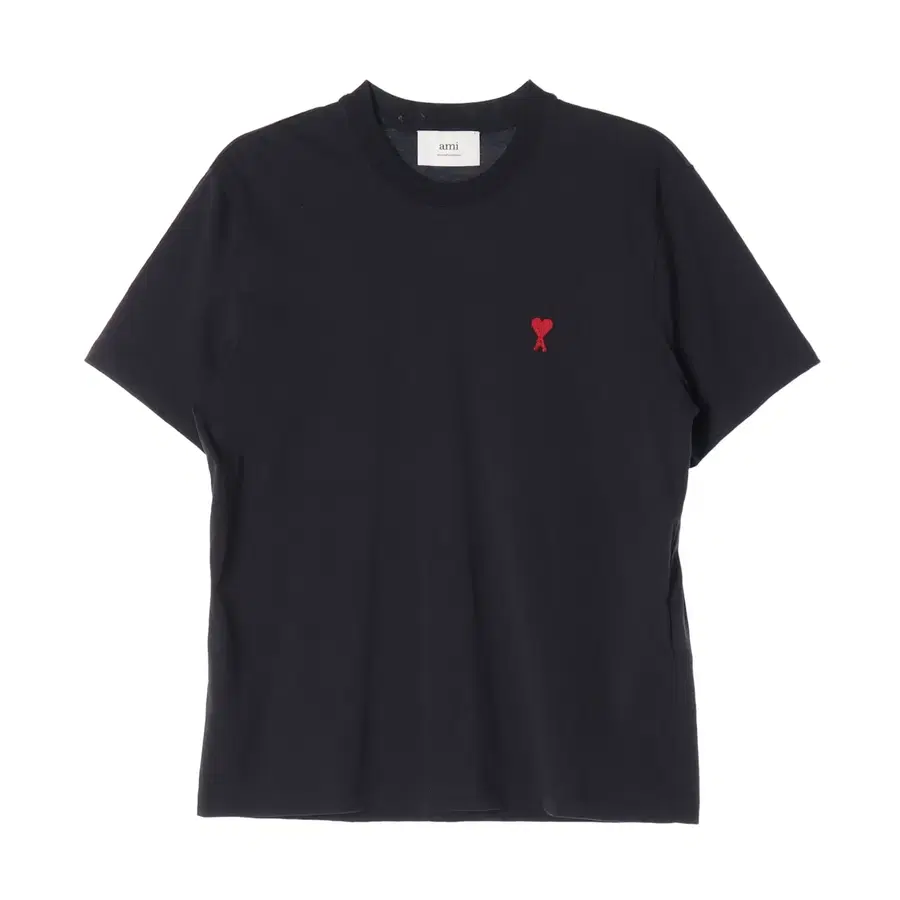 아미 ami 24SS 스몰 하트 로고 자수 코튼 반팔 티셔츠