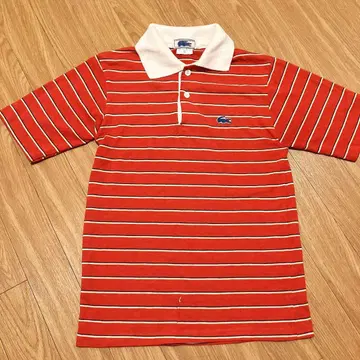 CHEMISE LACOSTE 보더 피케 셔츠 레드 파랑 악어