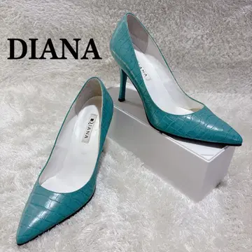 [새상품급] DIANA 악어 엠보싱 스틸레토 펌프스 터콰이즈