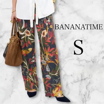 컨디션 최상 BANANATIME EASY PANT 실크 100% 보타니컬